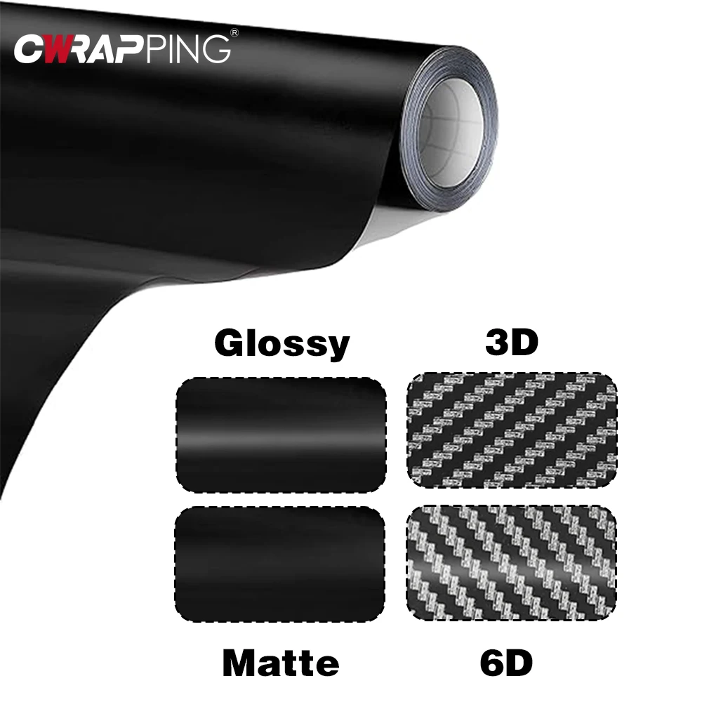 Laptop Accessories Stickers - คาร์บอนไฟเบอร์เคลือบเงาสีดำรถไวนิลห่อกันน้ำมีกาวในตัวสติกเกอร์รถจักรยานยนต์แล็ปท็อปโทรศัพท์สำหรับรถยนต์อุปกรณ์เสริม
