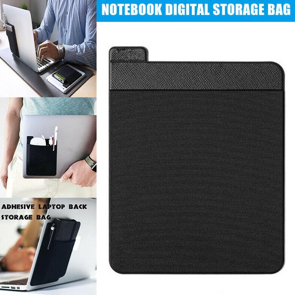 Laptop Accessories Kit Bag - กระเป๋าเก็บของด้านหลังแล็ปท็อปแบบมีกาวในตัวสำหรับใส่เมาส์ ฮาร์ดไดรฟ์ดิจิทัล ปากกา กระเป๋าใส่ของ อุปกรณ์เสริมแล็ปท็อป