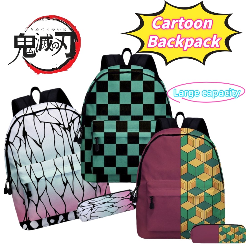Laptop Original Accessories - กระเป๋าเป้สะพายหลังนักเรียนน้ำหนักเบา ลายดาบพิฆาตอสูร โคโจ ชิโนบุ คามาโดะ ทันจิโร่