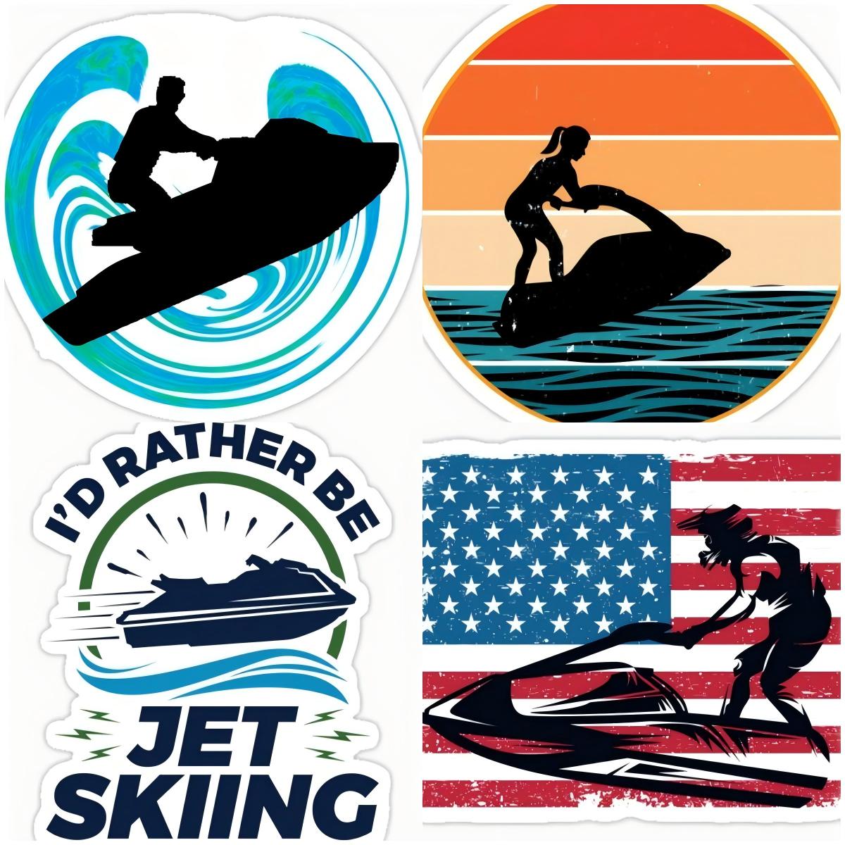 Laptop Accessories Logo - บุคลิกภาพโลโก้ Jet Ski สติกเกอร์กันน้ํารถอุปกรณ์เสริมแล็ปท็อปกระดานโต้คลื่น Decor เรืออุปกรณ์เสริม