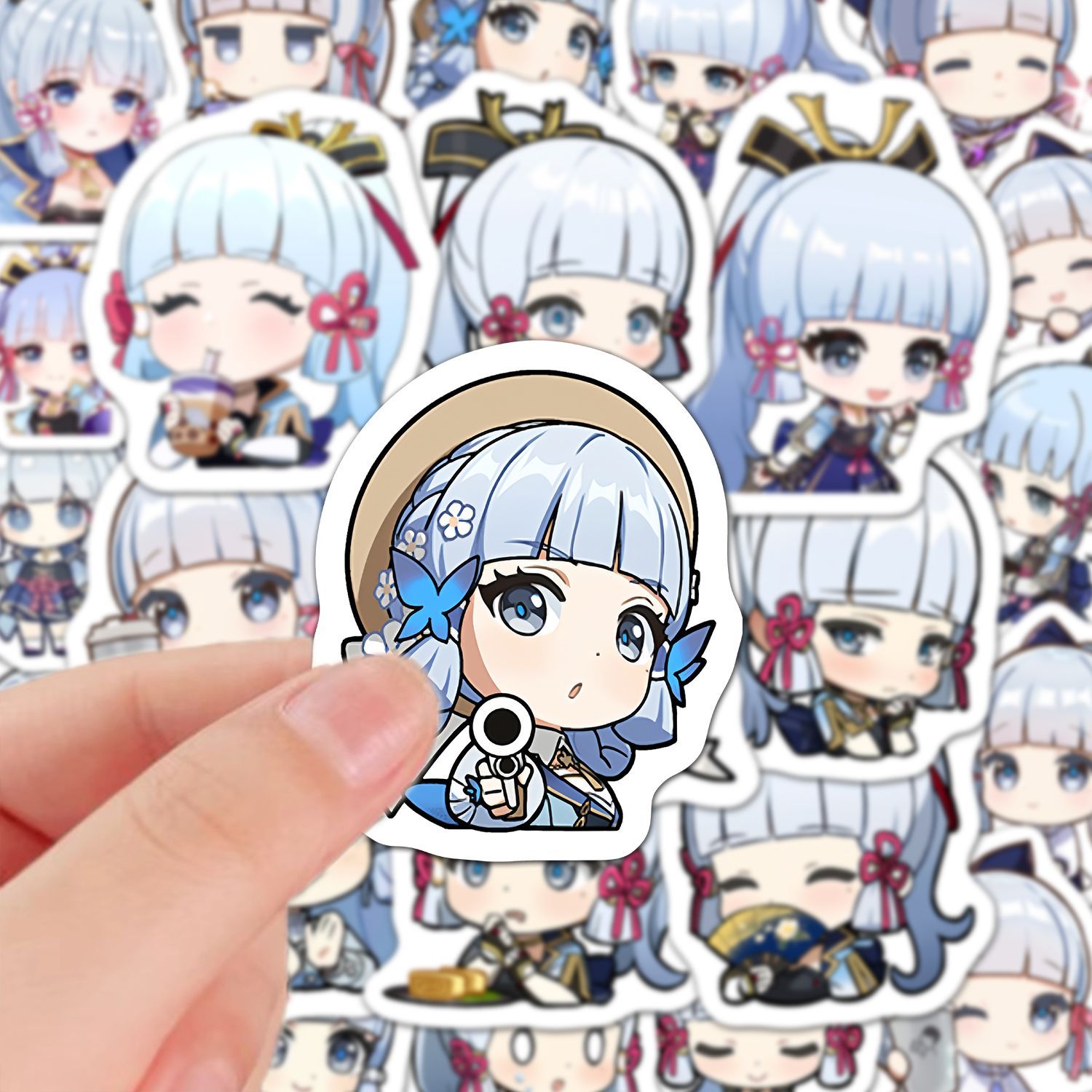 Laptop Accessories Stickers - คามิซาโตะ อายากะ 60 ชิ้นเก็นชิน อิมแพ็ค อะนิเมะสติกเกอร์นักเรียนตกแต่งแล็ปท็อปโทรศัพท์กระเป๋าเดินทางโน้ตบุ๊คป้ายเครื่องเขียนสติกเกอร์