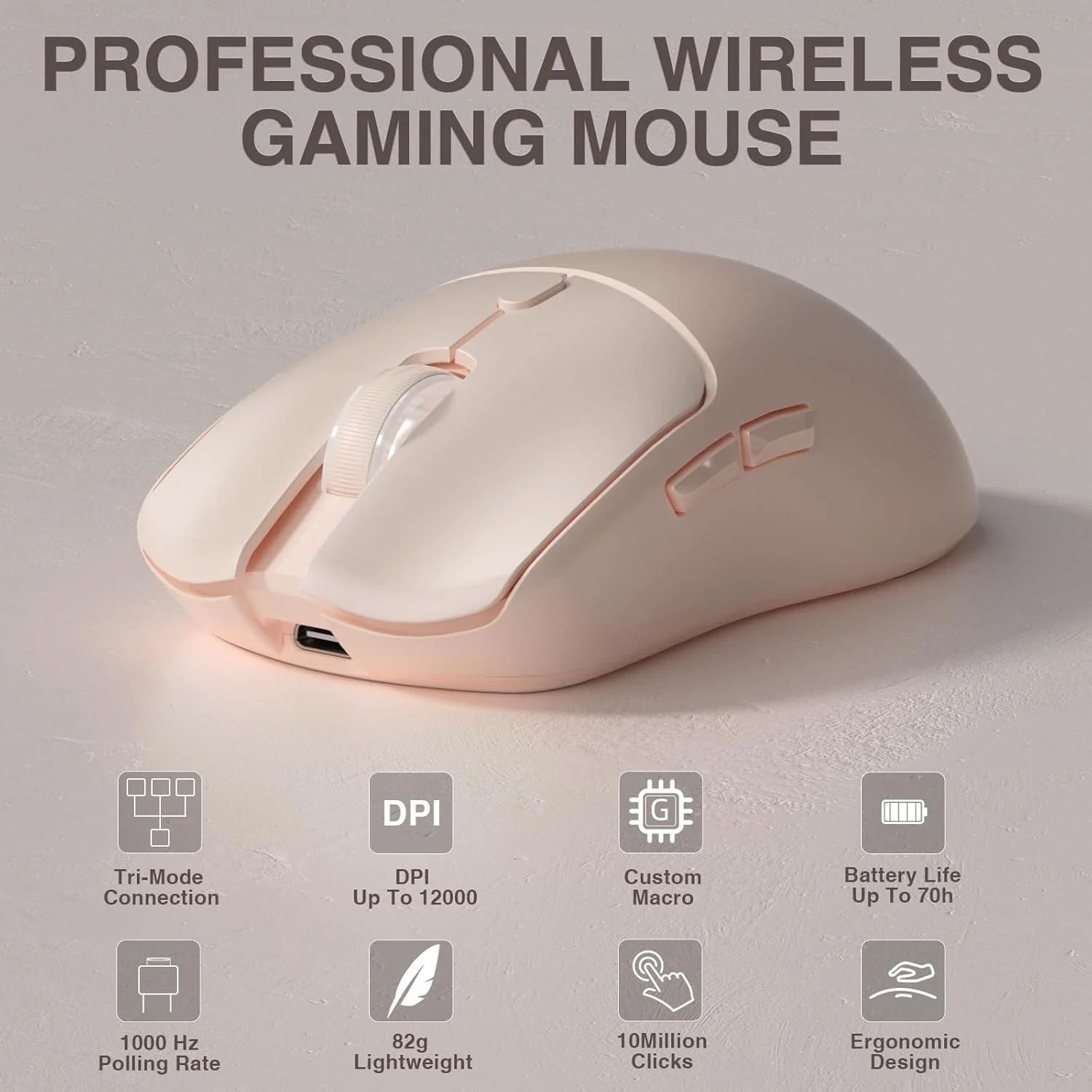 Laptop Ergonomic Accessories - AULA SC580X ไตร-โหมดเมาส์เกมมิ่งไร้สาย 12000DPI PAW3325 500mAh