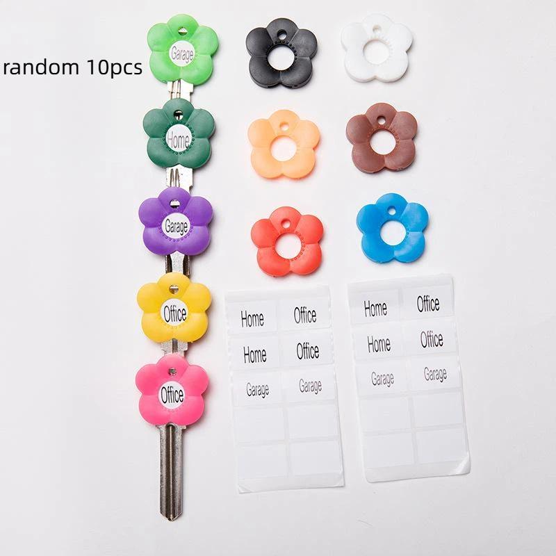 Keyboard Cover Silicone - 10 ชิ้น ปลอกปุ่มคีย์บอร์ดซิลิโคนลายดอกไม้สวยงาม ป้องกันรอยขีดข่วน ปลอกป้องกันปุ่มคีย์บอร์ดสำหรับตกแต่ง DIY