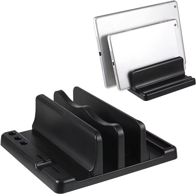 Laptop Ergonomic Accessories - ขาตั้งแล็ปท็อปแบบตั้งโต๊ะ ABS ประหยัดพื้นที่บนโต๊ะทำงาน ง่ายต่อการวางอุปกรณ์คอมพิวเตอร์ ปรับความกว้างได้ ที่เก็บของบนโต๊ะทำงาน