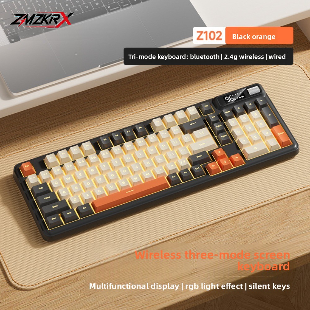 Laptop Accessories Combo Set - ชุดคีย์บอร์ดและเมาส์สำหรับเล่นเกมแบบไร้สาย/มีสาย รองรับ Bluetooth 2.4G สำหรับคอมพิวเตอร์ แล็ปท็อป