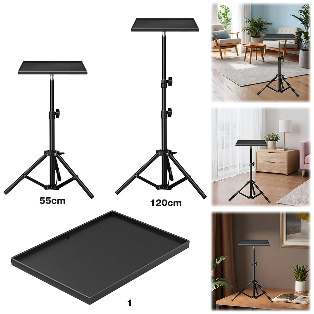 Laptop Ergonomic Accessories - ขาตั้งโปรเจคเตอร์แบบสามขาสำหรับแล็ปท็อป ขนาด 1/4 นิ้ว ปรับความสูงได้ ใช้สำหรับอุปกรณ์ดีเจ