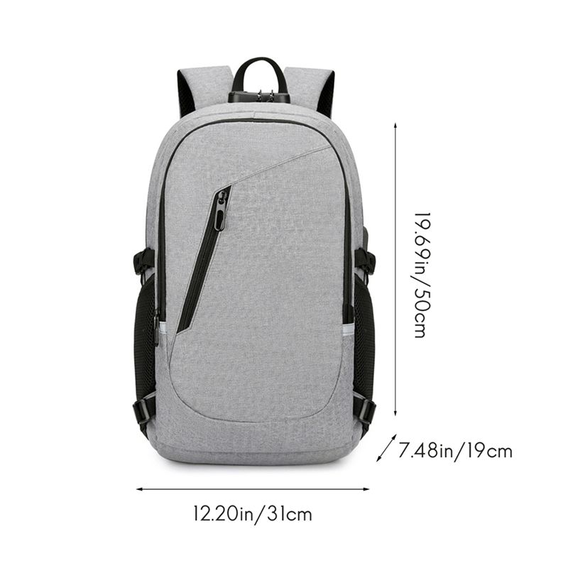 Laptop Accessories Kit Bag - กระเป๋าใส่แล็ปท็อปแบบสะพายไหล่ขนาดใหญ่สำหรับเดินทาง แบบพกพา กันน้ำ พร้อมฟังก์ชั่นป้องกันการโจรกรรม สำหรับใส่แล็ปท็อป สีฟ้า