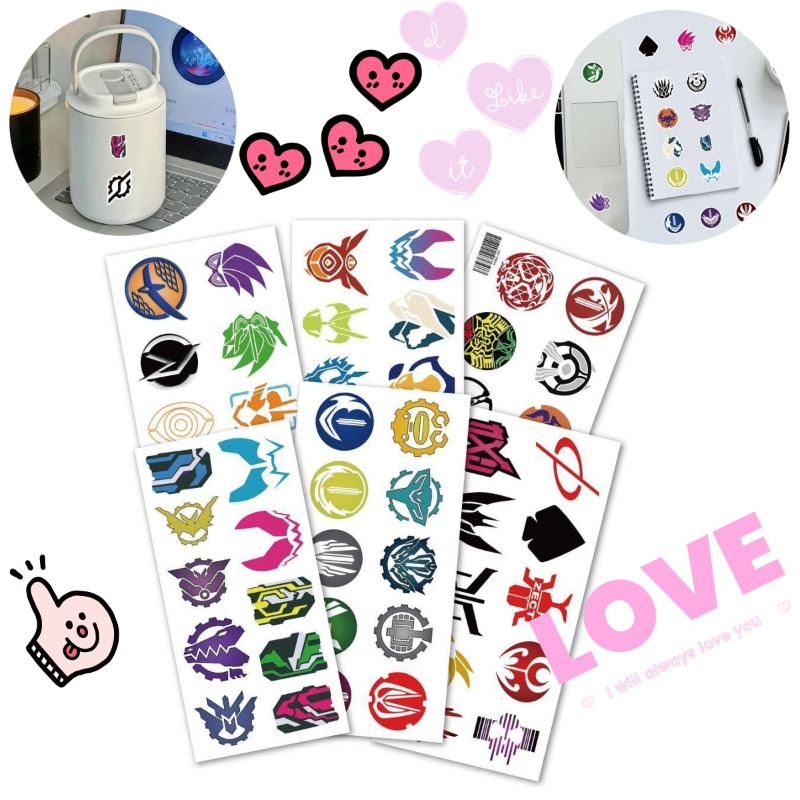 Laptop Accessories Stickers - 60 แผ่นสติกเกอร์โลโก้คาเมนไรเดอร์สติ๊กเกอร์สร้างสรรค์กันน้ำสำหรับแล็ปท็อปโทรศัพท์กระเป๋าเดินทางสมุดภาพสมุดบันทึกตกแต่ง