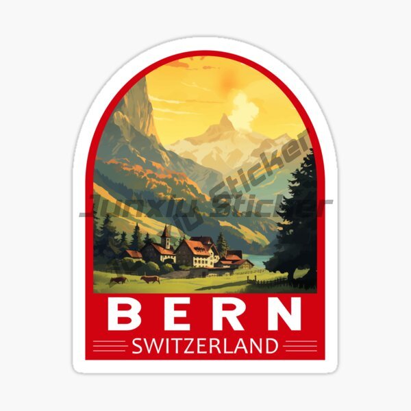 BERN SWITZERLAND ธงชาติ สติ๊กเ - Laptop Accessories Stickers บทวิจารณ์และราคา