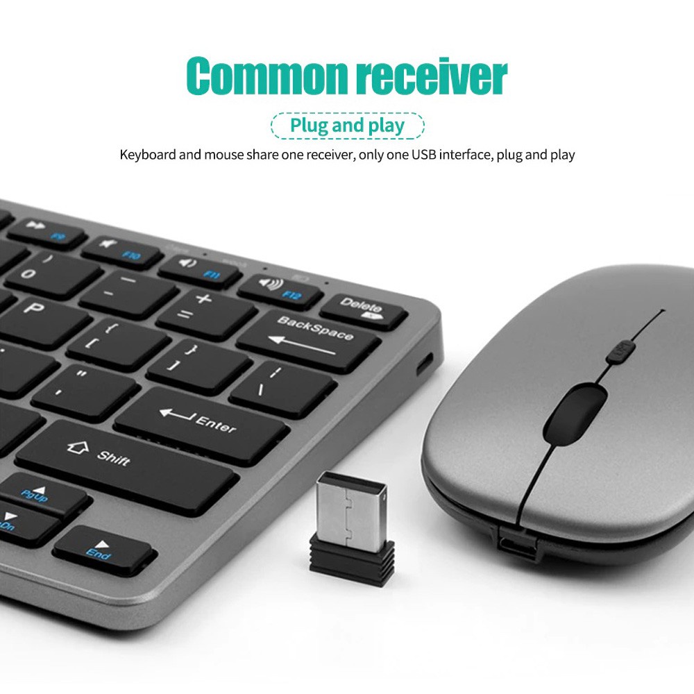 ชุดคีย์บอร์ดไร้สาย 2.4G บลูทูธ - Laptop Accessories Combo Set บทวิจารณ์และราคา