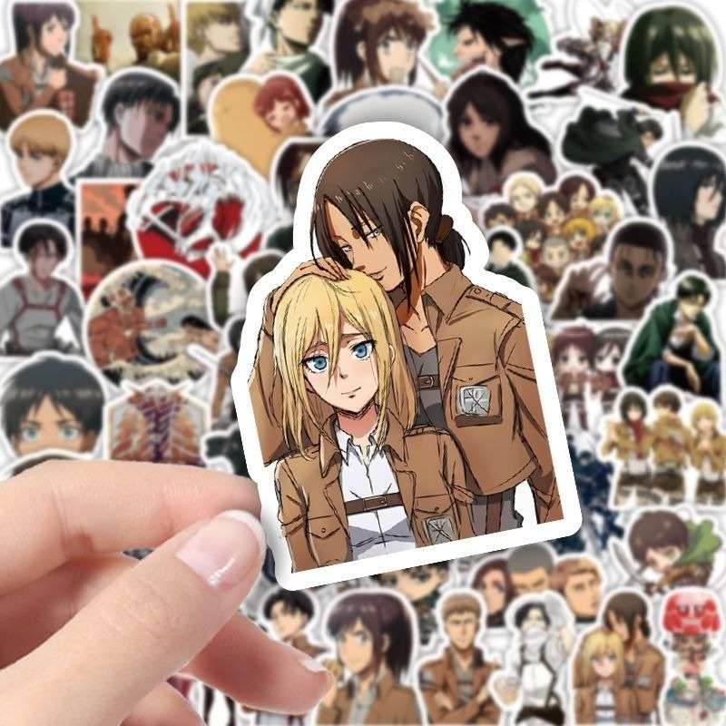 60 ชิ้นสติกเกอร์อนิเมะ Attack  - Laptop Accessories Stickers บทวิจารณ์และราคา