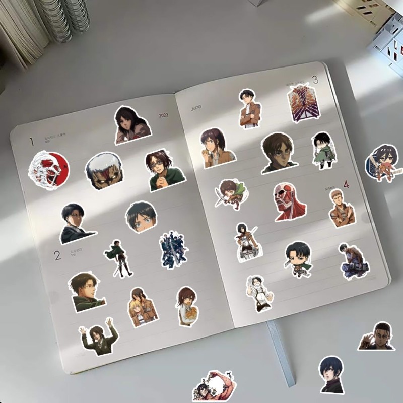60 ชิ้นสติกเกอร์อนิเมะ Attack  - Laptop Accessories Stickers บทวิจารณ์และราคา