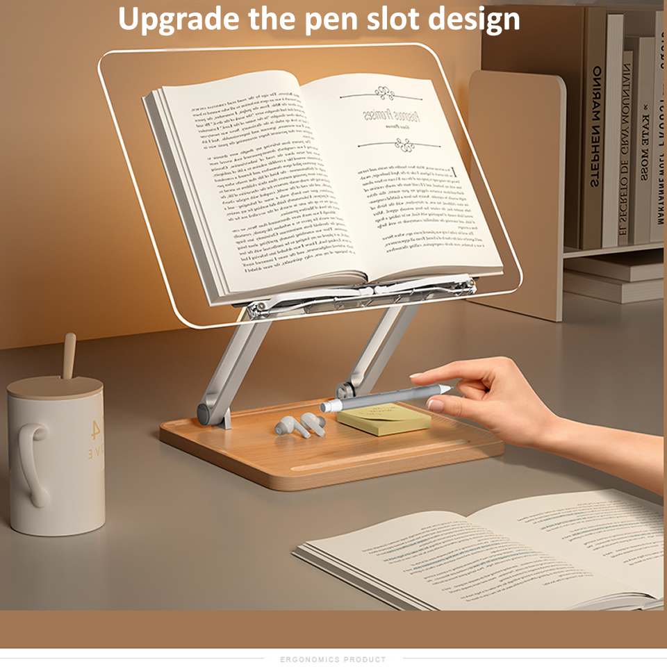 แท่นอ่านหนังสือไม้พร้อมไฟอะคริ - Laptop Ergonomic Accessories บทวิจารณ์และราคา